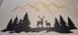 Preview: Wandbild Wald, Reh und Berge
