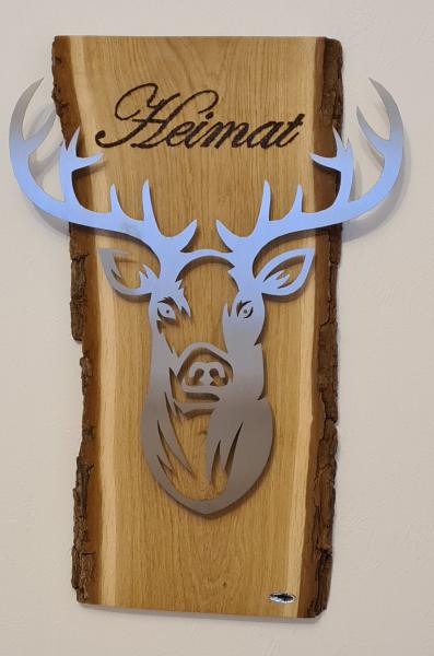 Wandbild mit Hirschkopf